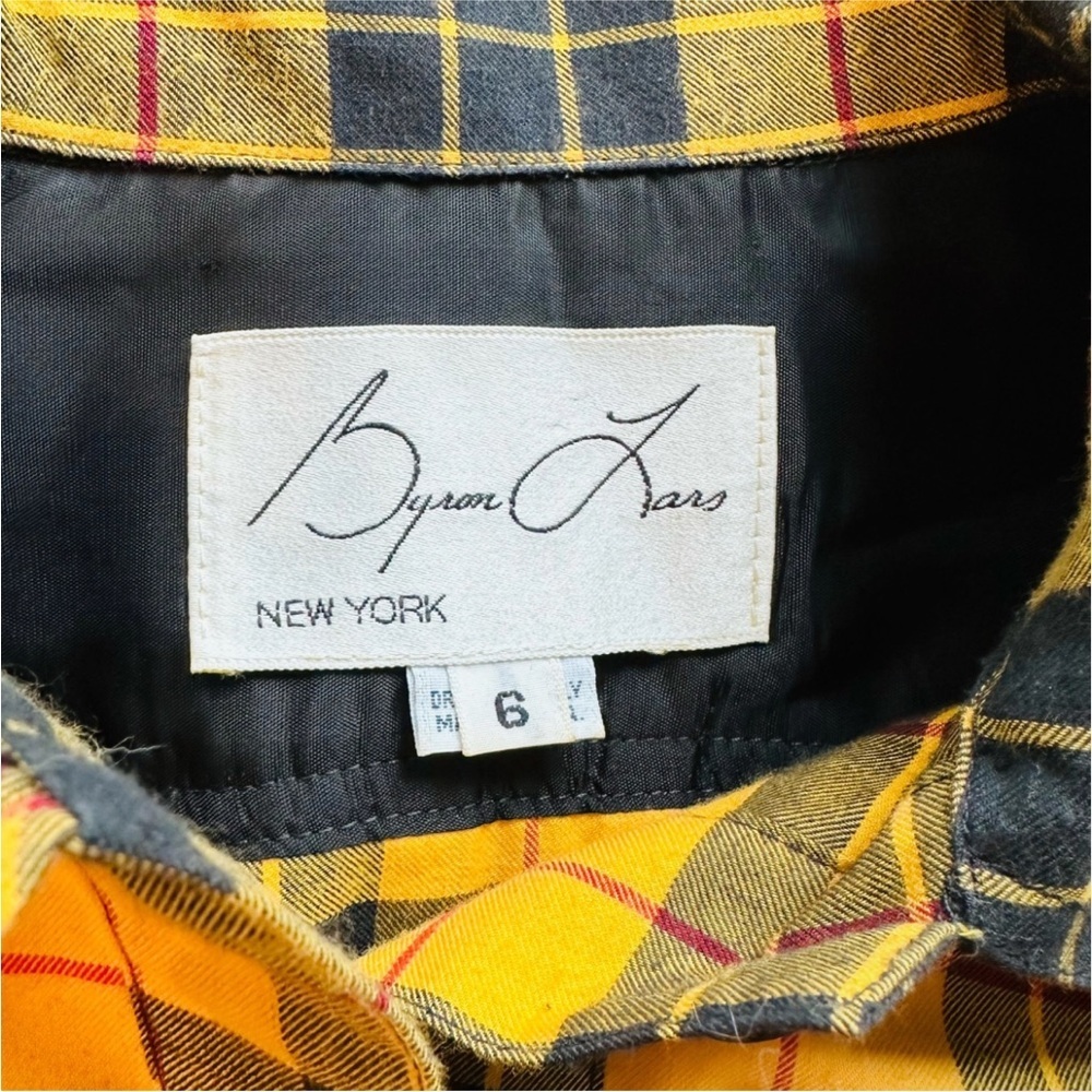 BYRON LARS Yellow & Black Plaid Romper – Size 6 💛🖤 - Picture 6 of 7